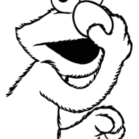 Desenho de Elmo apertando nariz para colorir