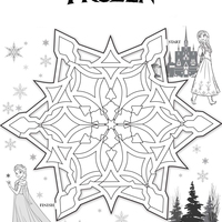 Desenho de Jogo do Labirinto - Elsa Frozen para colorir