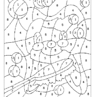 Desenho de Colorir com números - Dente para colorir