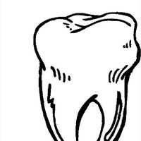 Desenho de Dente molar para colorir