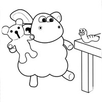 Desenho de Timmy com seu ursinho de pelúcia para colorir