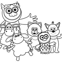 Desenho de Timmy e seus amigos na escola para colorir