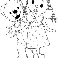 Desenho de Teddy e Looby Loo para colorir