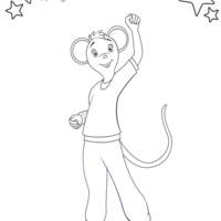 Desenho de Marco dançarino de Angelina Ballerina para colorir