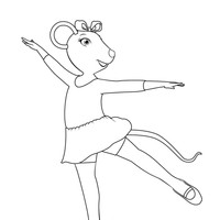 Desenho de Passo de ballet de Alice de Angelina Ballerina para colorir