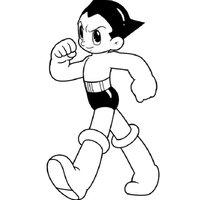 Desenho de Astro Boy com raiva para colorir