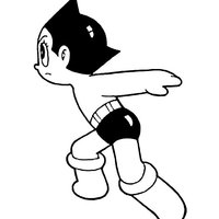 Desenho de Astro Boy, robô não humano para colorir