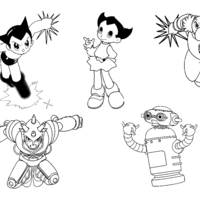 Desenho de Personagens de Astro Boy para colorir