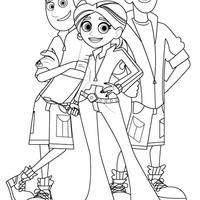 Desenho de Amigos de Aventuras com os Kratts para colorir