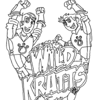 Desenho de Os manos Kratts se divertindo para colorir