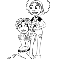 Desenho de Personagens de Aventuras com os Kratts para colorir