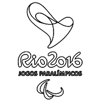 Desenho de Logo dos jogos paraolímpicos Rio 2016 para colorir