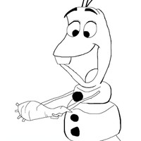 Desenho de Nariz de cenoura do Olaf para colorir