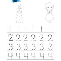 Desenho de Números pontilhados Elsa para colorir