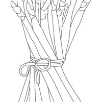 Desenho de Maço de aspargos para colorir