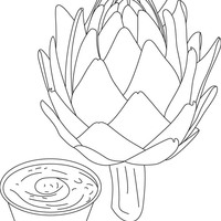 Desenho de Molho de alcachofa para colorir