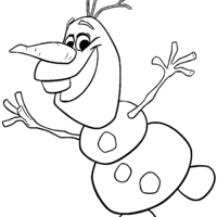 Desenho de Olaf boneco de neve da Frozen para colorir