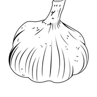 Desenho de Alho vegetal para colorir