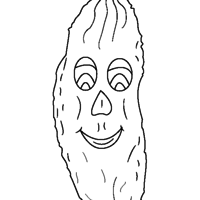 Desenho de Pepino animado para colorir