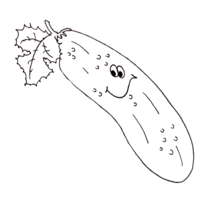 Desenho de Pepino para colorir