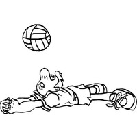 Desenho de Homem jogando voleibol para colorir