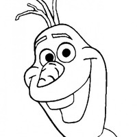 Desenho de Olaf sorrindo para colorir