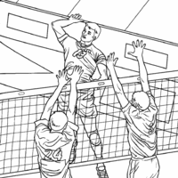 Desenho de Jogadores de voleibol para colorir