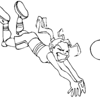 Desenho de Menina jogando voleibol para colorir
