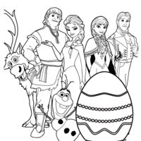 Desenho de Páscoa de Frozen para colorir