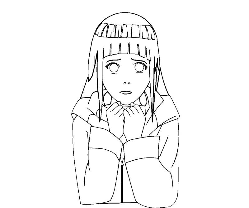 Desenho de Hinata triste para colorir - Tudodesenhos