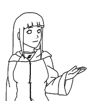 Desenho de Hinata personagem do Naruto para colorir