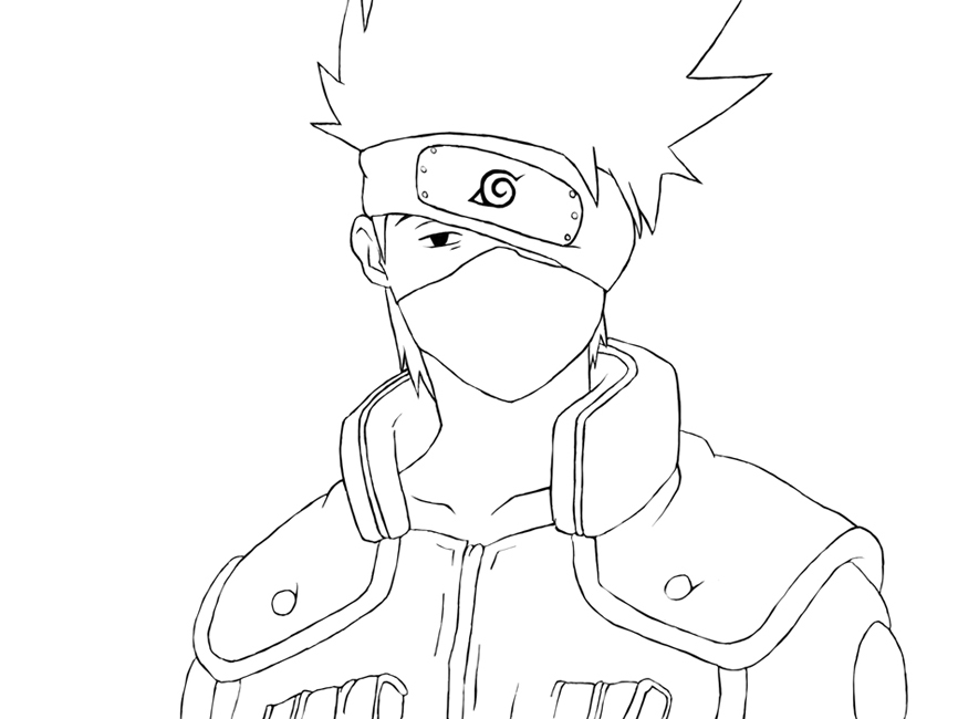 Desenho de Kakashi Hatake de Naruto para colorir