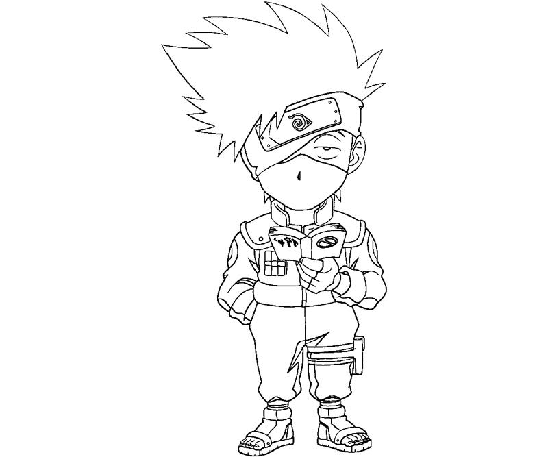 Desenho de Kakashi chibi para colorir - Tudodesenhos