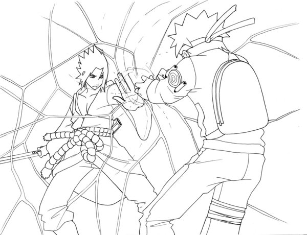 Desenho de Sasuke e amigos para colorir - Tudodesenhos