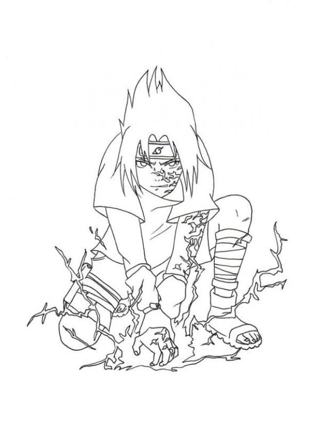 Desenho de Sasuke do Naruto para colorir - Tudodesenhos