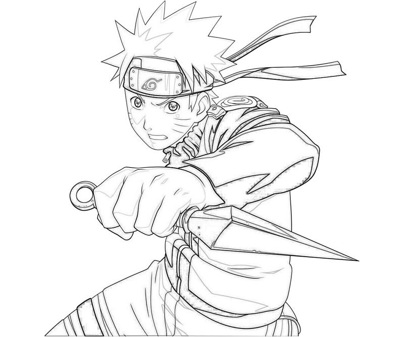 Desenho de Sasuke e arma para colorir - Tudodesenhos