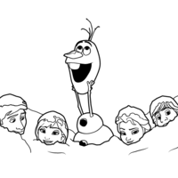 Desenho de Personagens de Frozen para colorir