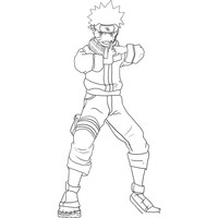 Desenho de Naruto mangá para colorir