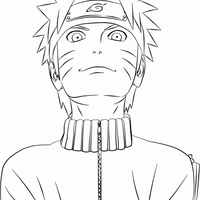 Desenho de Naruto mangá japonês para colorir