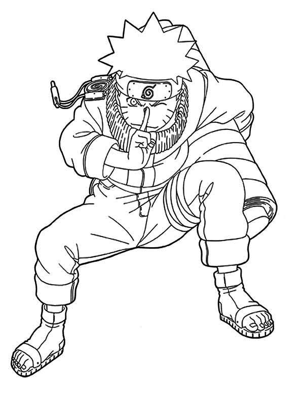 Desenho de Naruto quieto para colorir - Tudodesenhos