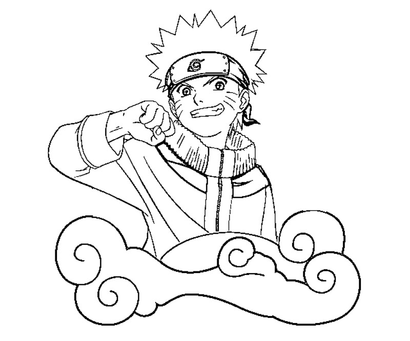 Desenho de Naruto Uzumaki anime para colorir - Tudodesenhos