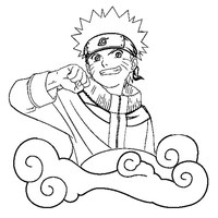 Desenho de Naruto Uzumaki anime para colorir