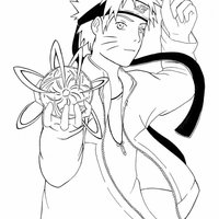 Desenho de Personagem Naruto Rasengan para colorir