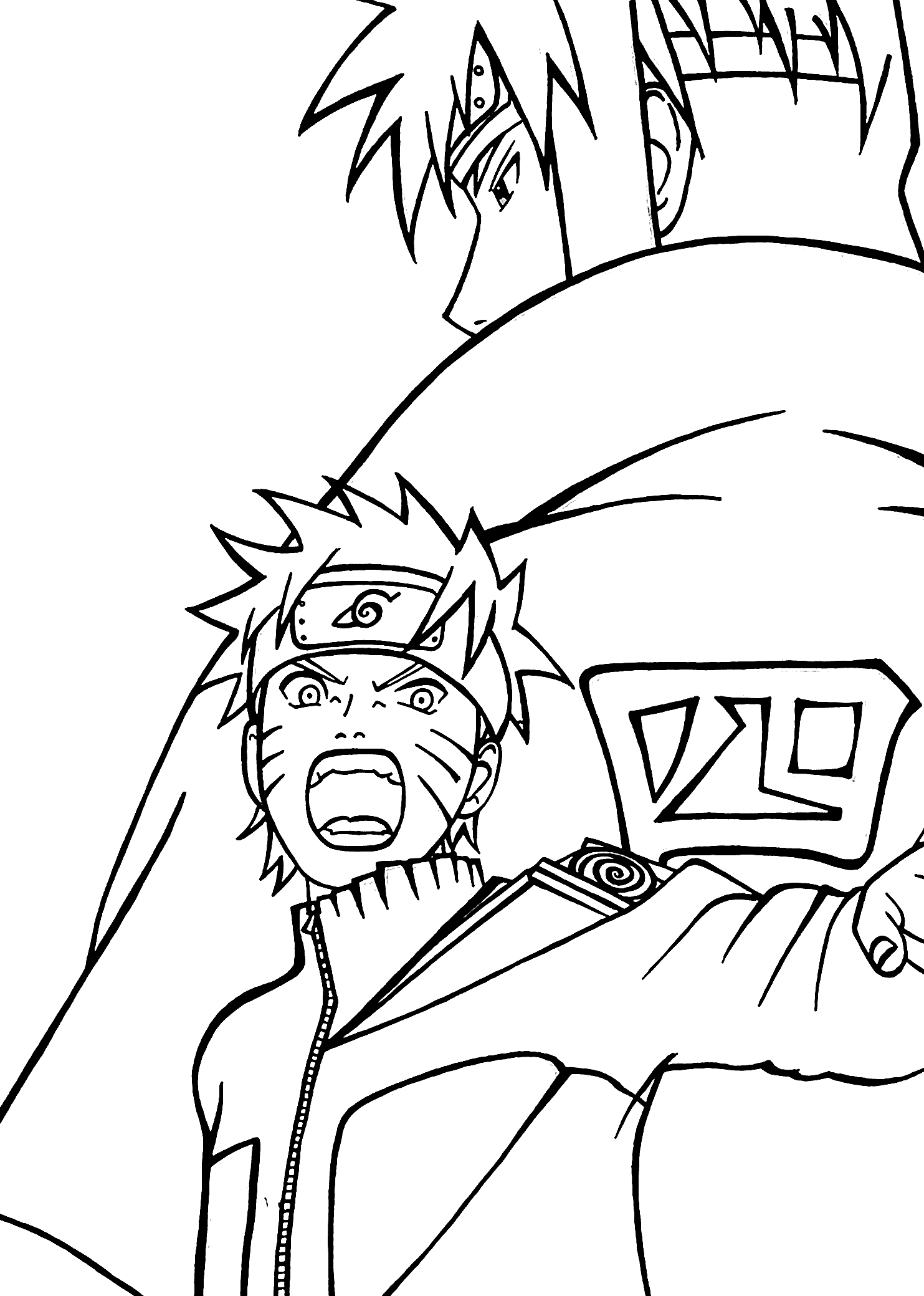 Desenho de Kakashi e Naruto para colorir - Tudodesenhos