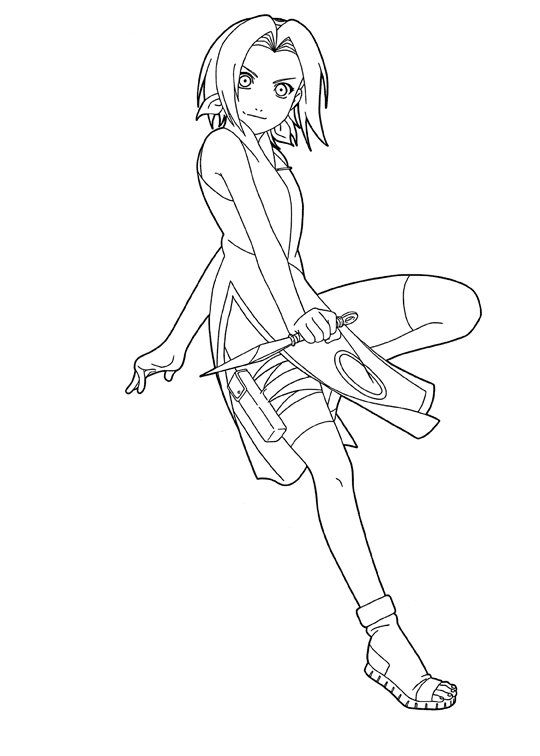 Desenho De Sakura Haruno Jovem Para Colorir Tudodesenhos