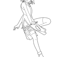 Desenho de Sakura Haruno jovem para colorir