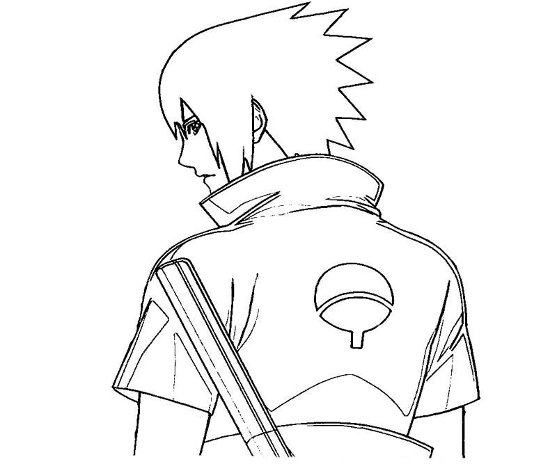 Desenhos para colorir do Naruto – Sasuke