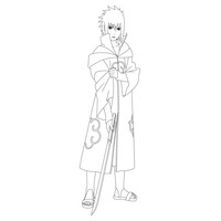 Desenho de Sasuke do Time 7 para colorir