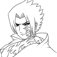 Desenho de Sasuke do Naruto para colorir