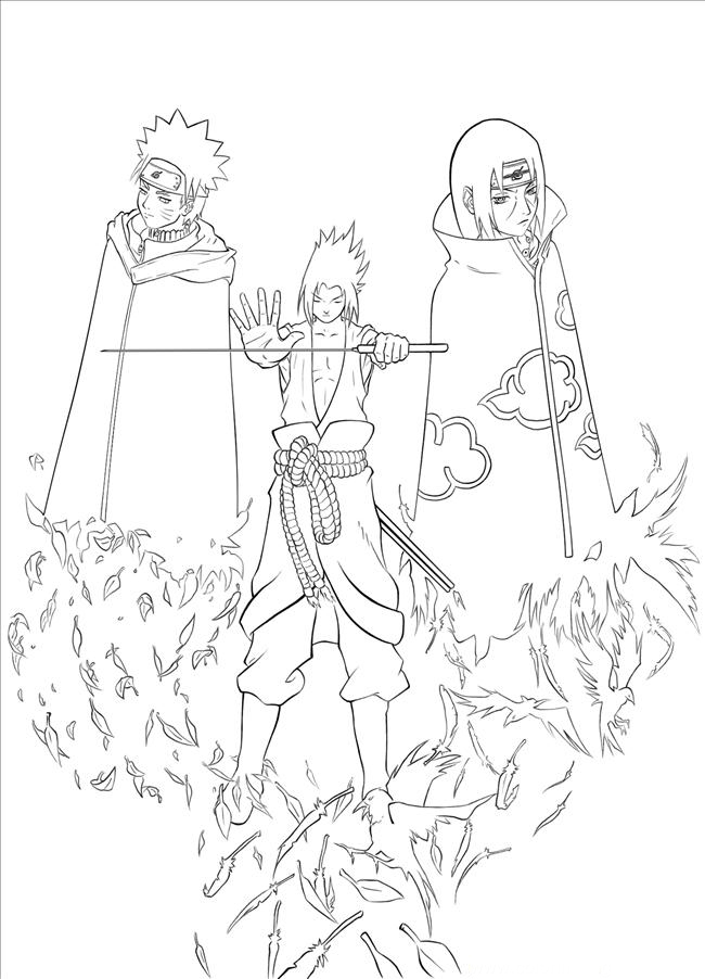 Desenho de Sasuke e amigos para colorir - Tudodesenhos